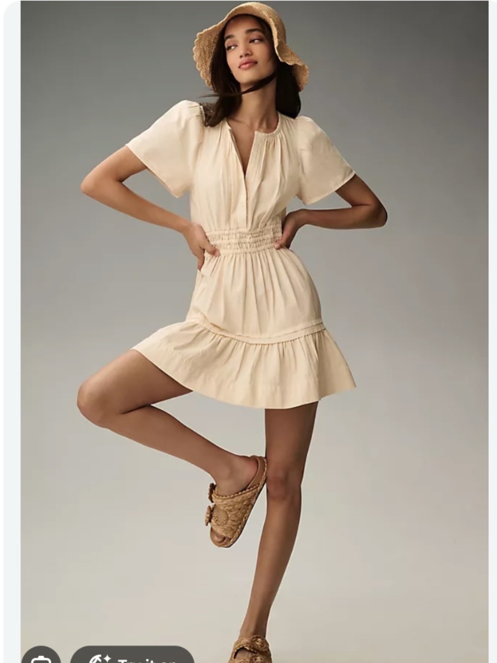 Anthropologie Somerset linen Blend mini dress like new